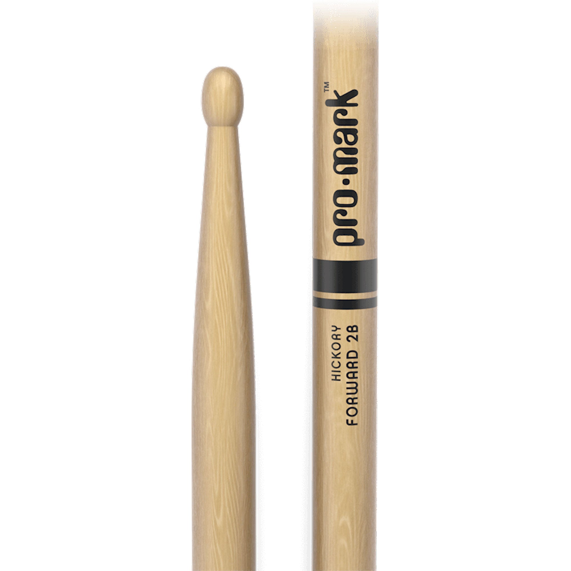 D'Addario ProMark TX2BW Classic Forward 2B Hickory Drumsticks, Oval Wood Tip (Pair)