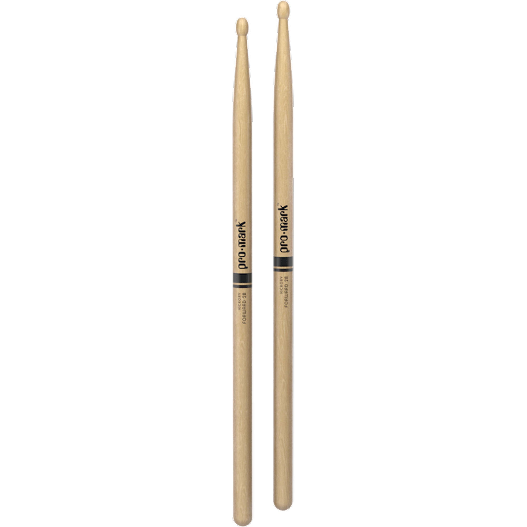 D'Addario ProMark TX2BW Classic Forward 2B Hickory Drumsticks, Oval Wood Tip (Pair)