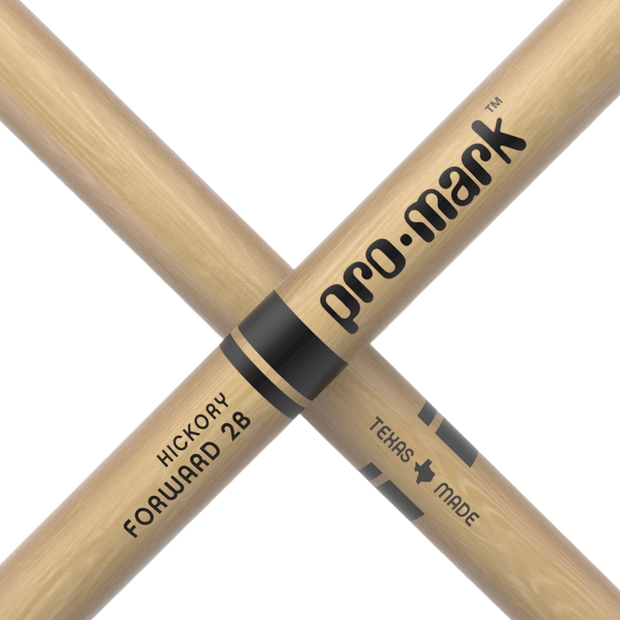 D'Addario ProMark TX2BW Classic Forward 2B Hickory Drumsticks, Oval Wood Tip (Pair)