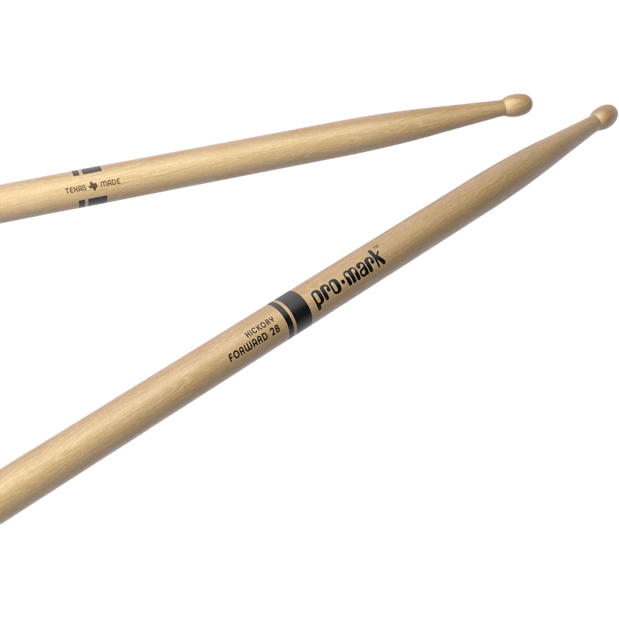 D'Addario ProMark TX2BW Classic Forward 2B Hickory Drumsticks, Oval Wood Tip (Pair)