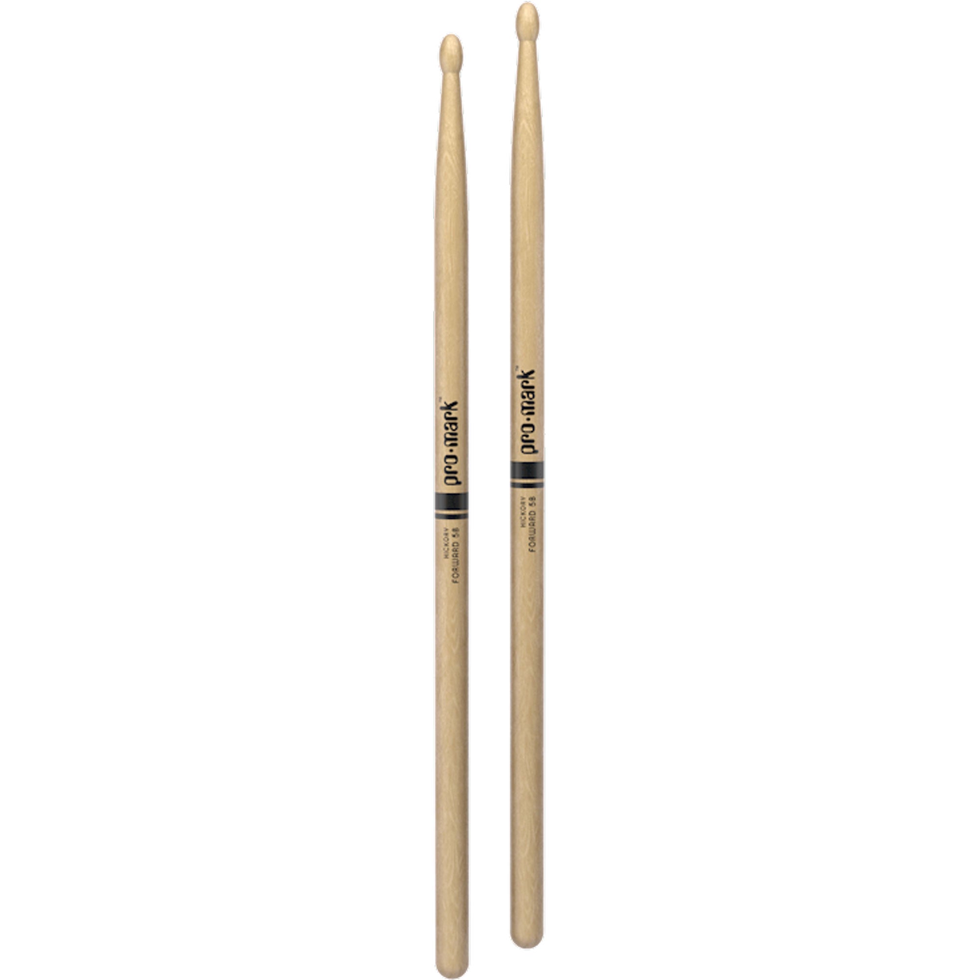 D'Addario ProMark TX5BW Classic Forward 5B Hickory Drumsticks, Oval Wood Tip (Pair)