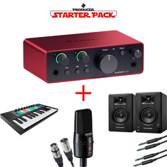 Focusrite Scarlett Solo Producer Starter Pack with Interface, Studio Monitors, Mic & MIDI Controller Image 1