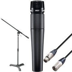 Shure SM57 Dynamic Instrument Microphone Stage Bundle Kit with Drum/Amp Mic Stand and Cable Image 1