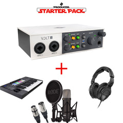 Universal Audio Volt 2 Producer Starter Pack with Interface, Headphones, Mic & MIDI Controller Image 1
