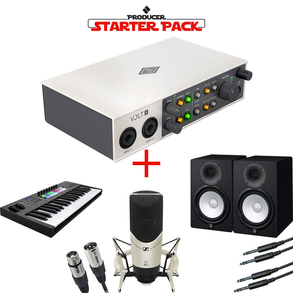 Universal Audio Volt 4 Producer Starter Pack with Interface, Studio Monitors, Mic & MIDI Controller