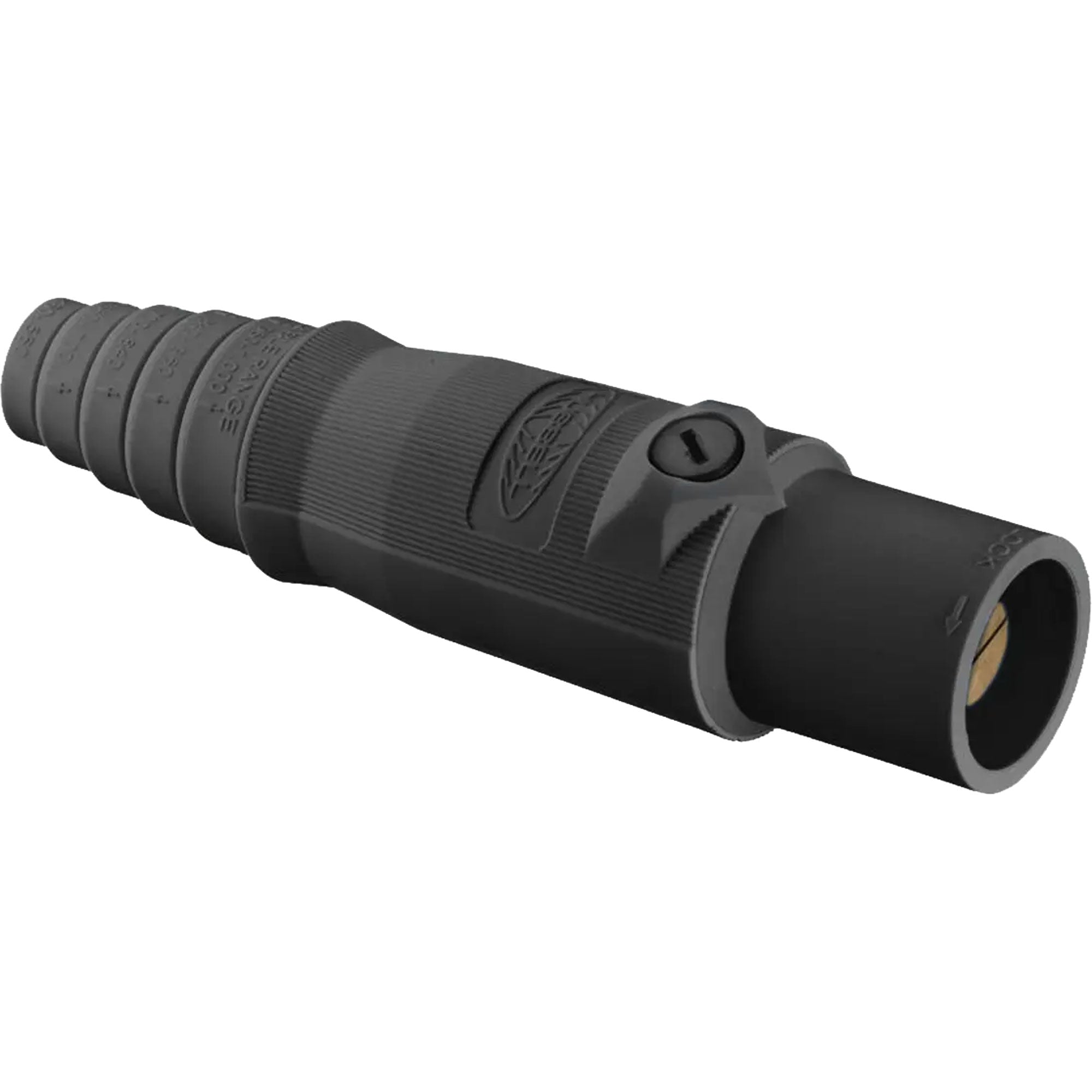 Hubbell HBL300MBK Male 300 Amp Single Pole Cam-Lock Inline Plug (Black)