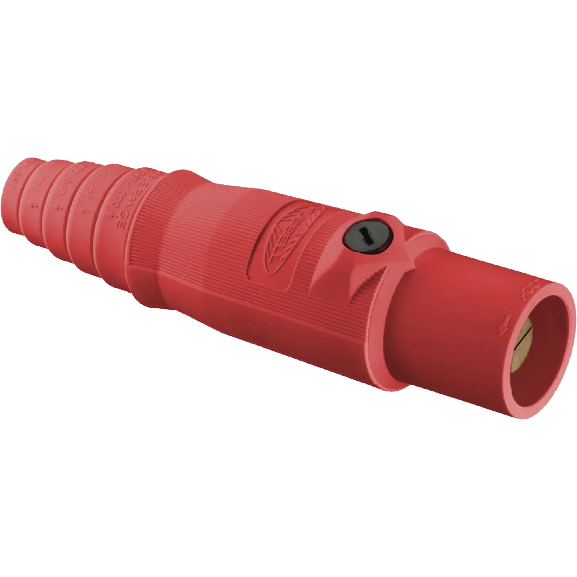 Hubbell HBL300MR Male 300 Amp Single Pole Cam-Lock Inline Plug (Red)