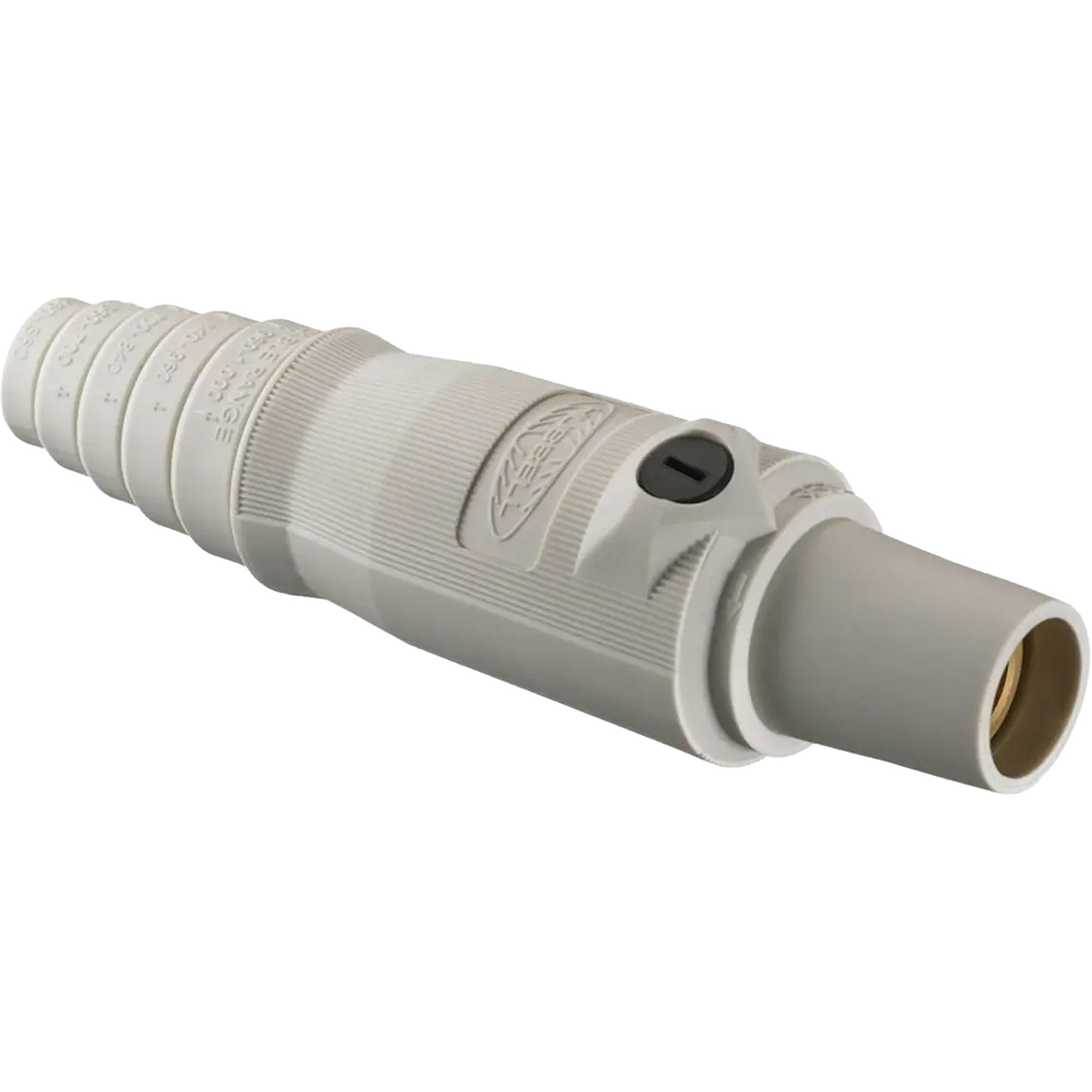 Hubbell HBL400FW Female 400 Amp Single Pole Cam-Lock Inline Plug (White)