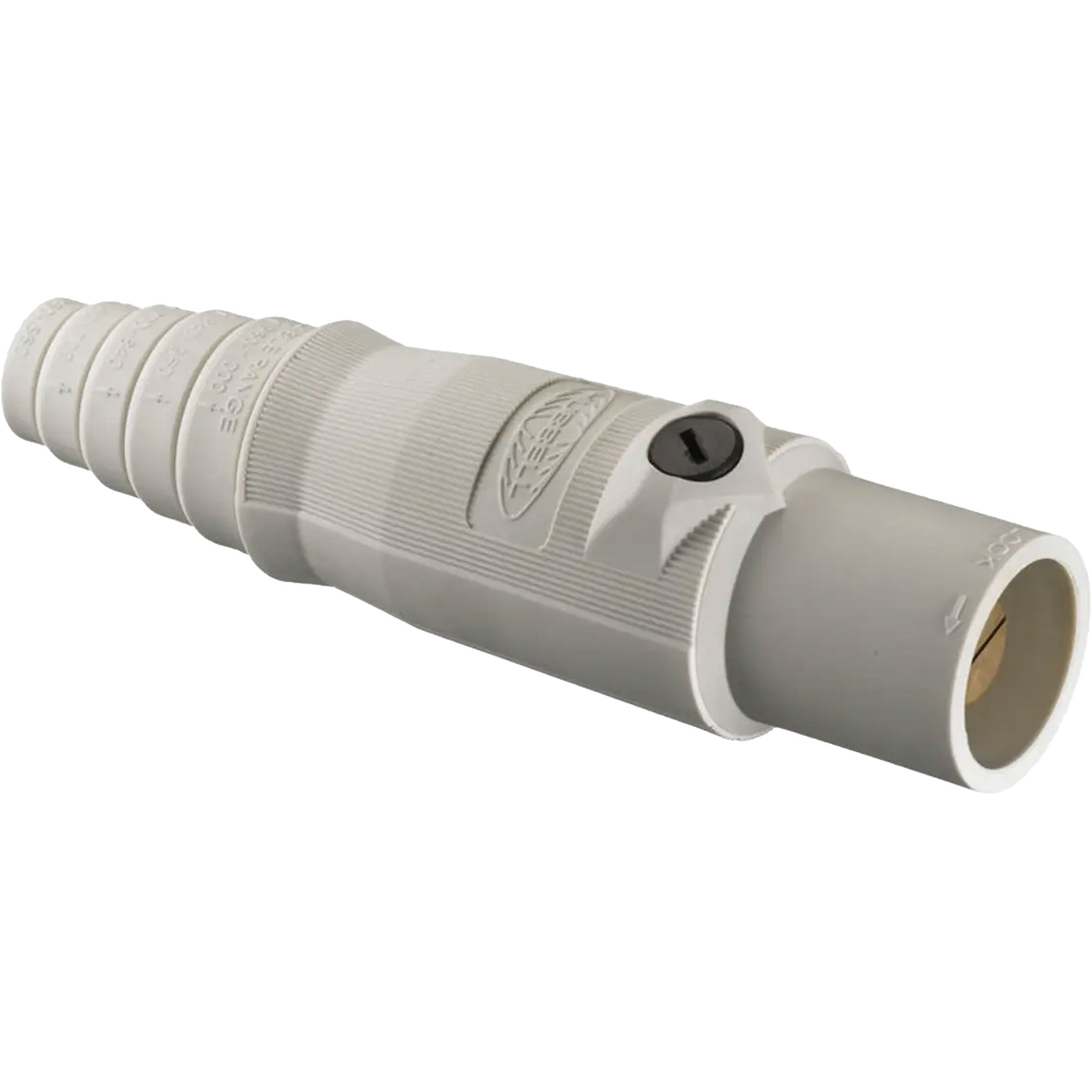 Hubbell HBL400MW Male 400 Amp Single Pole Cam-Lock Inline Plug (White)