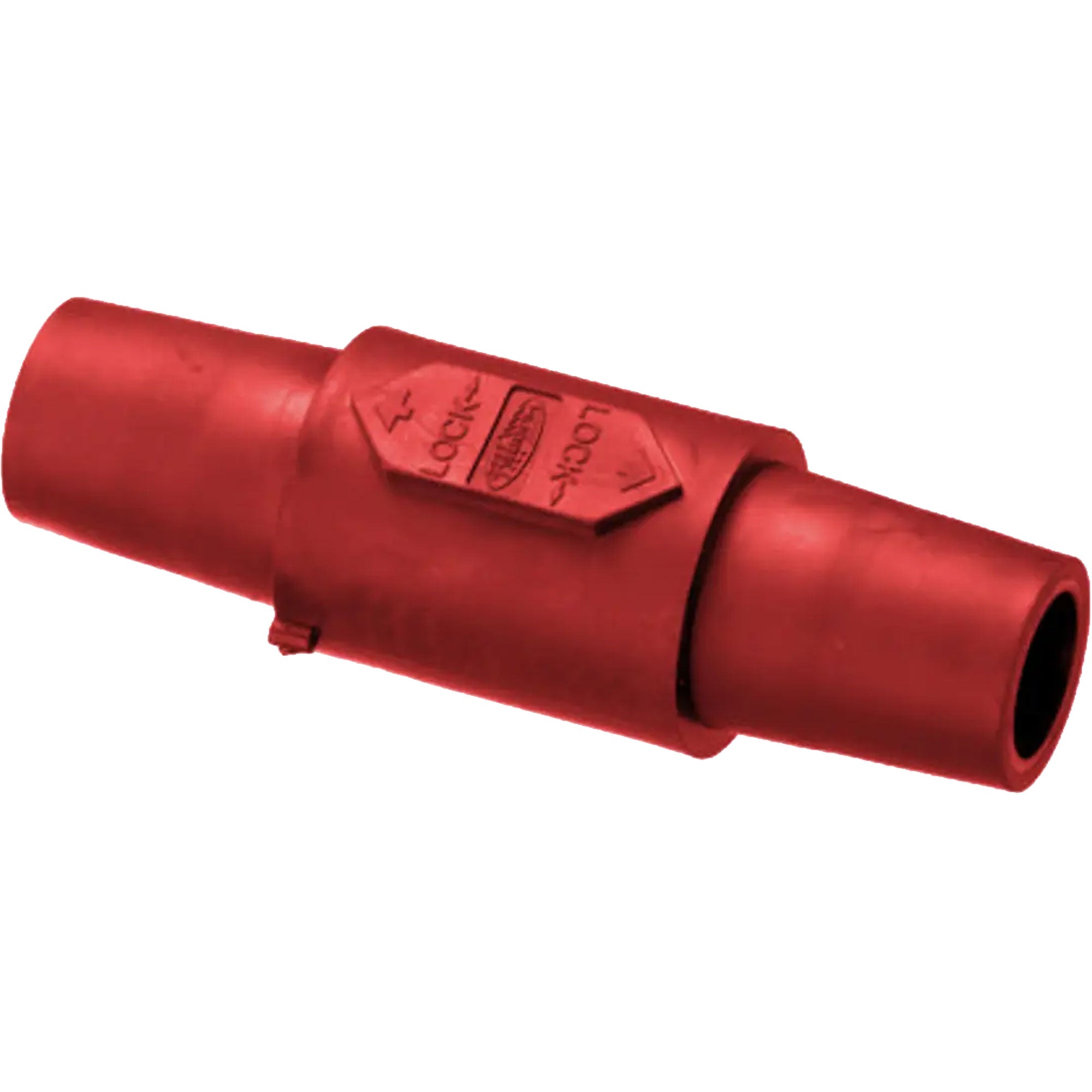 Hubbell HBLDFR Female to Female 400 Amp Single Pole Cam-Lock Inline Coupler Gender Reverser (Red) Image 1