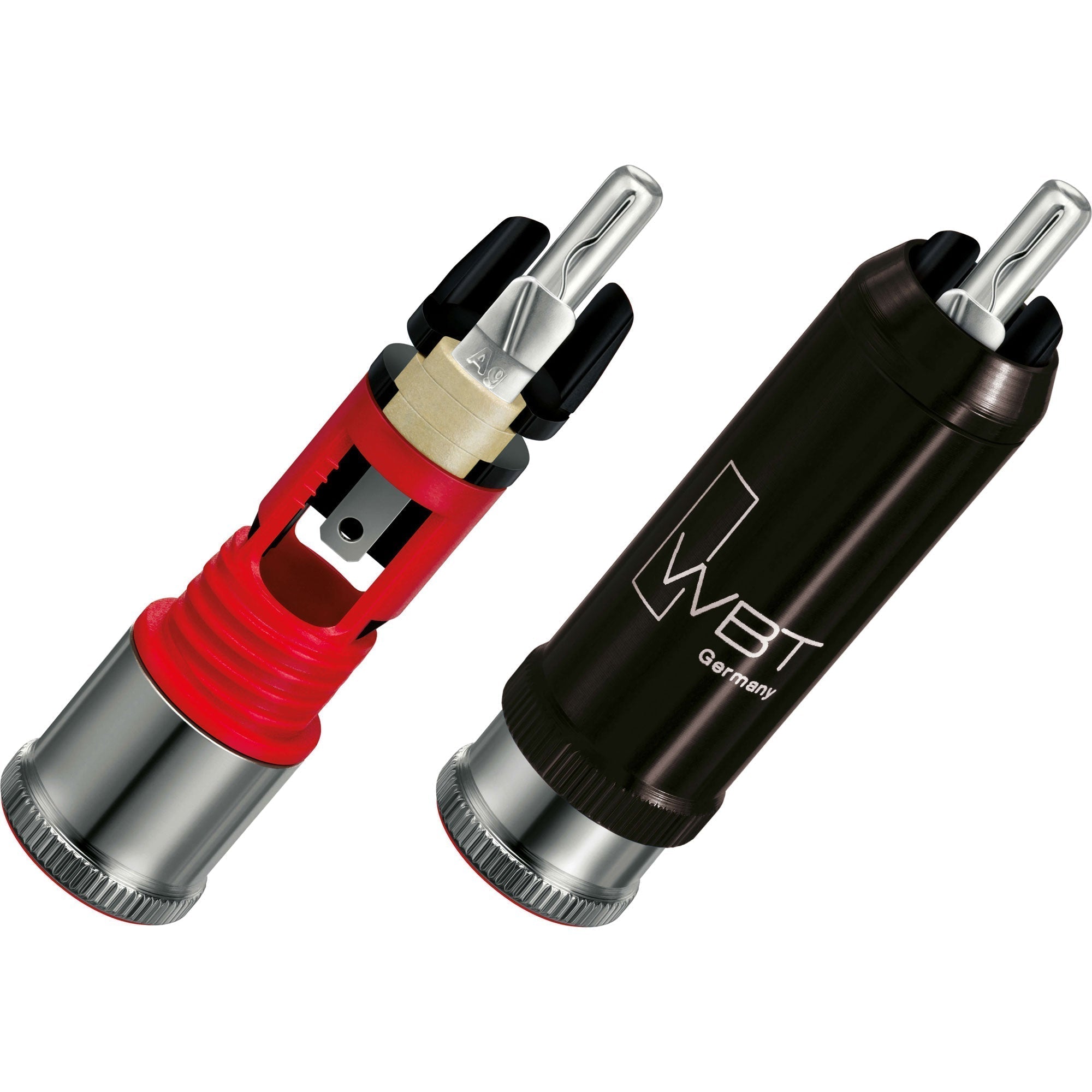 WBT 0110-Ag NextGen Silver Signature Male RCA Connector (Single, Orange)