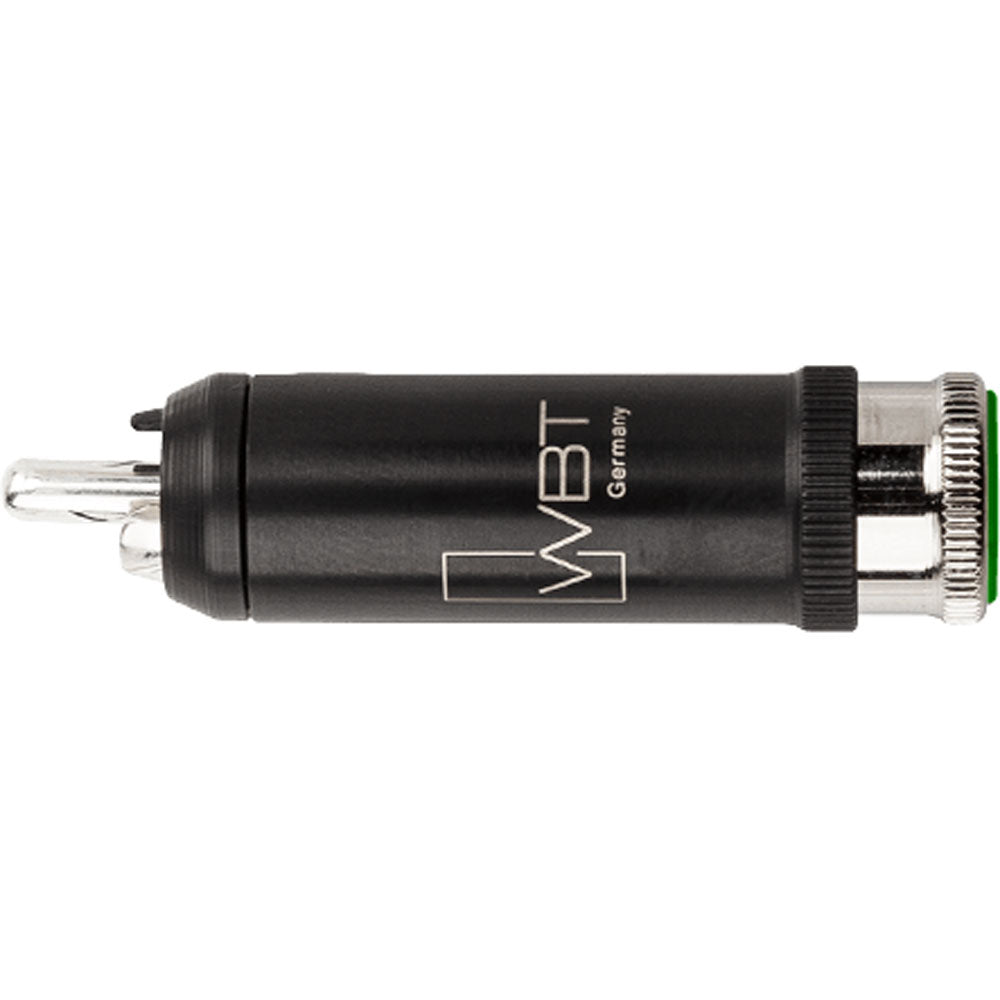 WBT 0114-Ag NextGen Silver Signature Male RCA Connector (Single, Green)