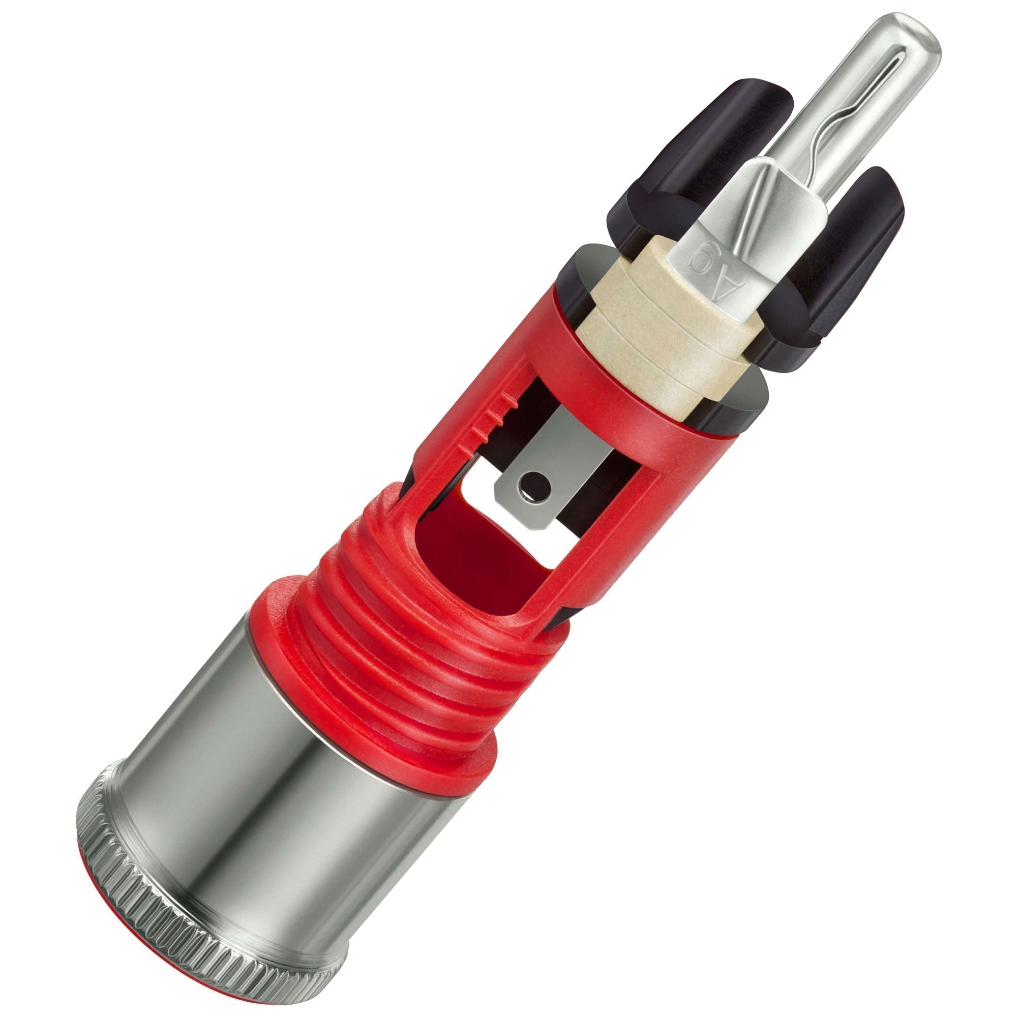 WBT 0114-Ag NextGen Silver Signature Male RCA Connector (Single, White) Image 4