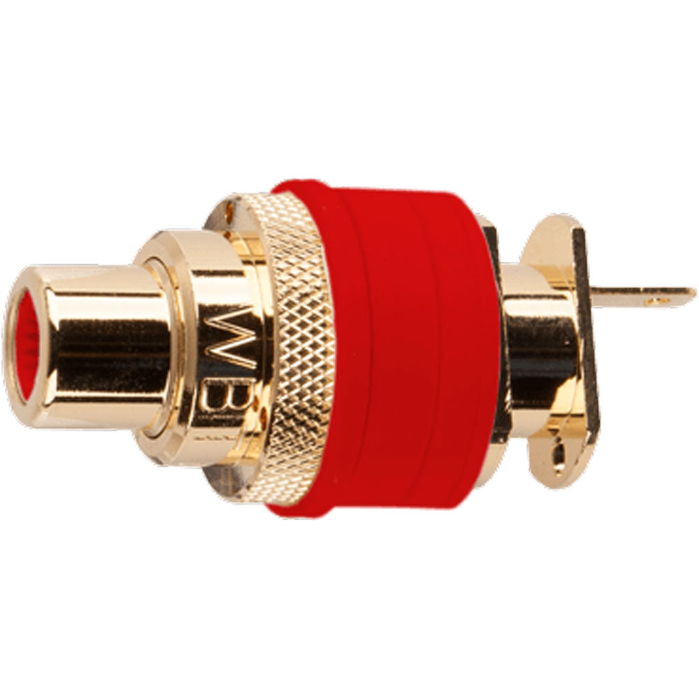 WBT 0201 Topline Gold Plated RCA Female Socket Jack (Single, Red)