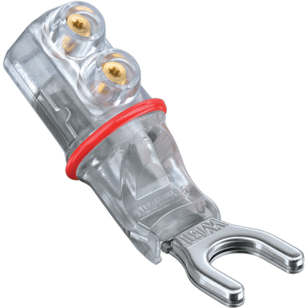 WBT 0681 Ag nextgen 5/16" Spade Plug Made from Fine Silver (Single, Red)