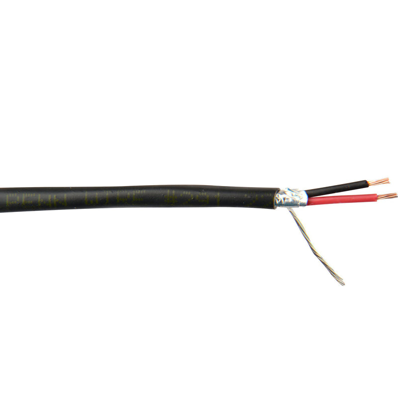 West Penn 291 2 Conductor Shielded Mic Cable (Black, By the Foot)