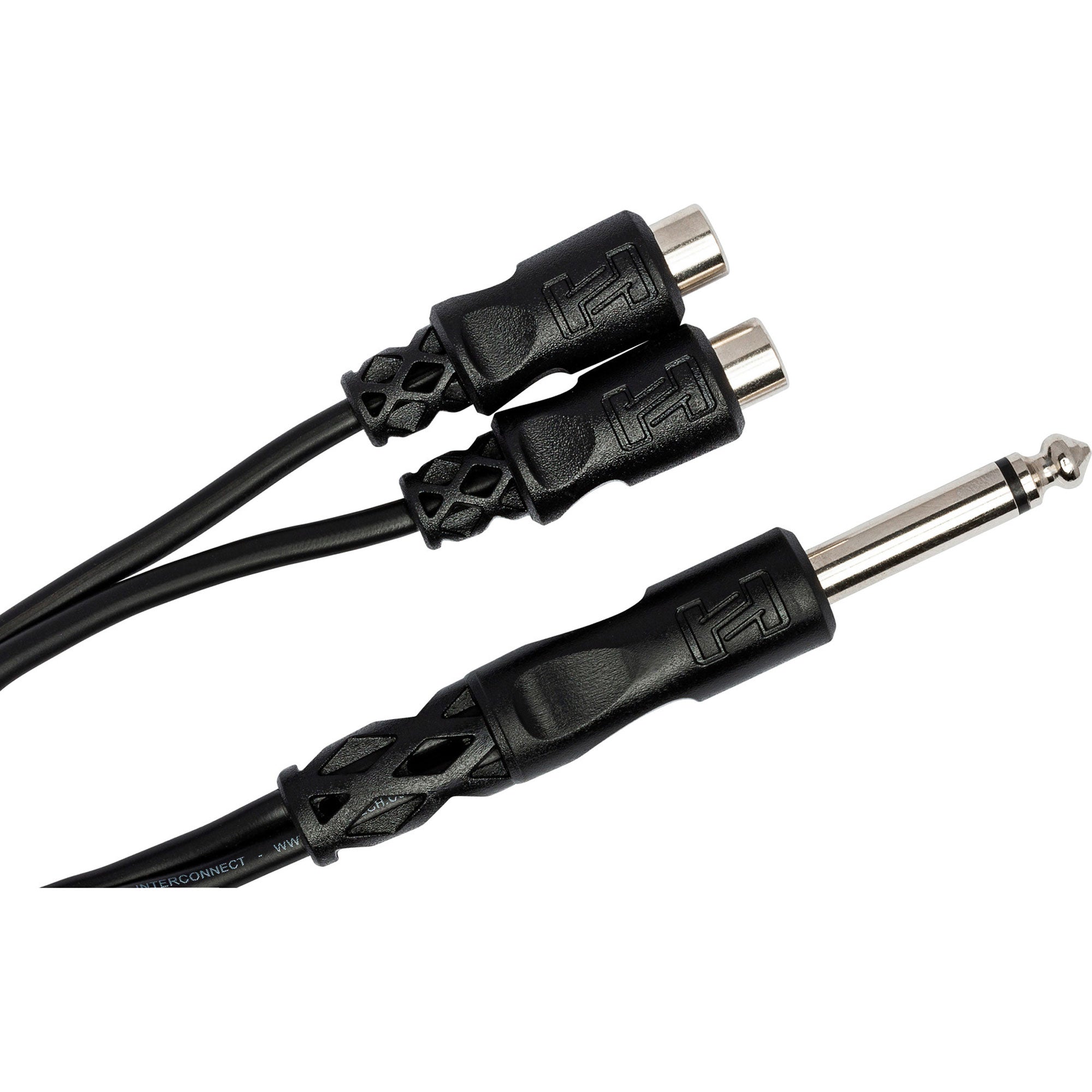Hosa YPR-103 1/4" TS Male to Dual RCA Female Y Cable