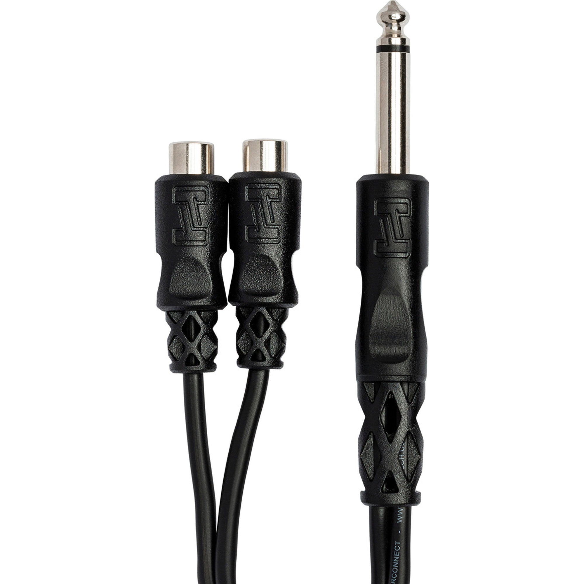 Hosa YPR-103 1/4" TS Male to Dual RCA Female Y Cable