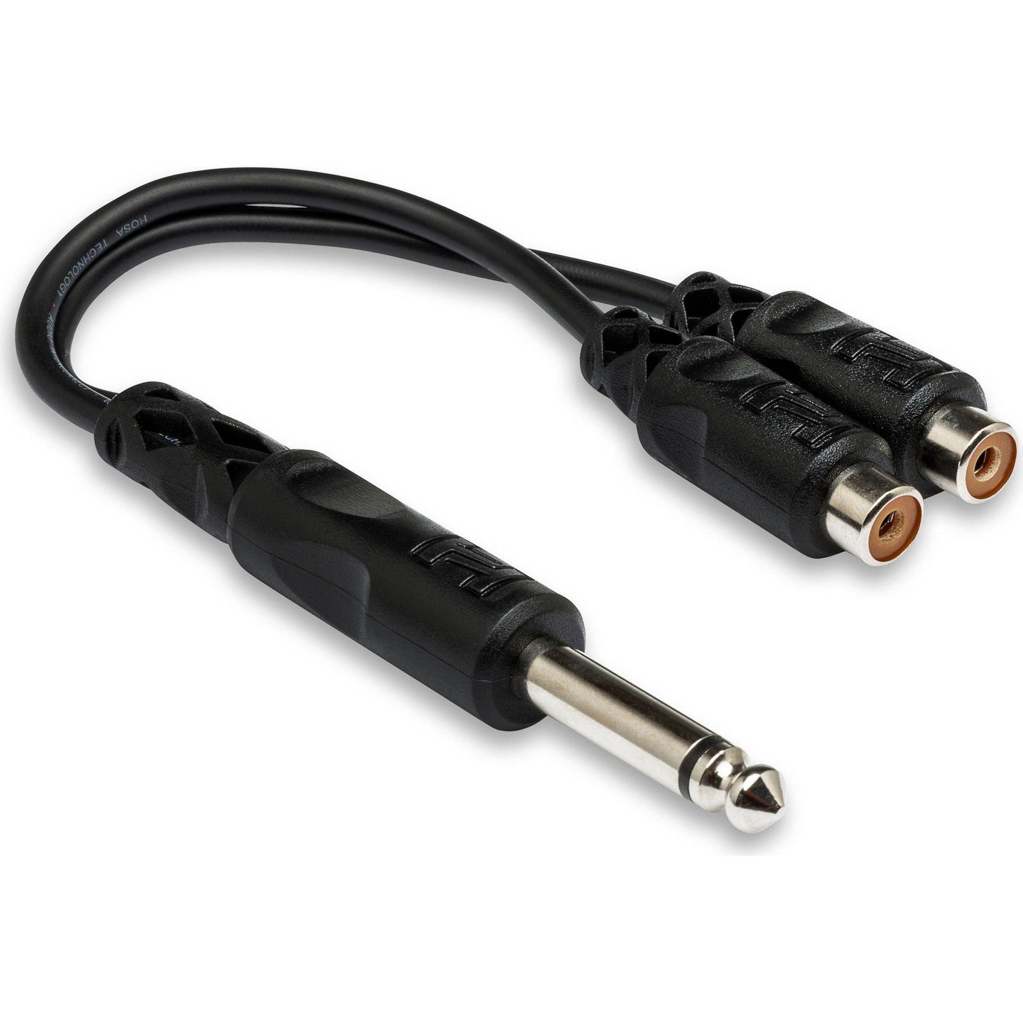 Hosa YPR-103 1/4" TS Male to Dual RCA Female Y Cable