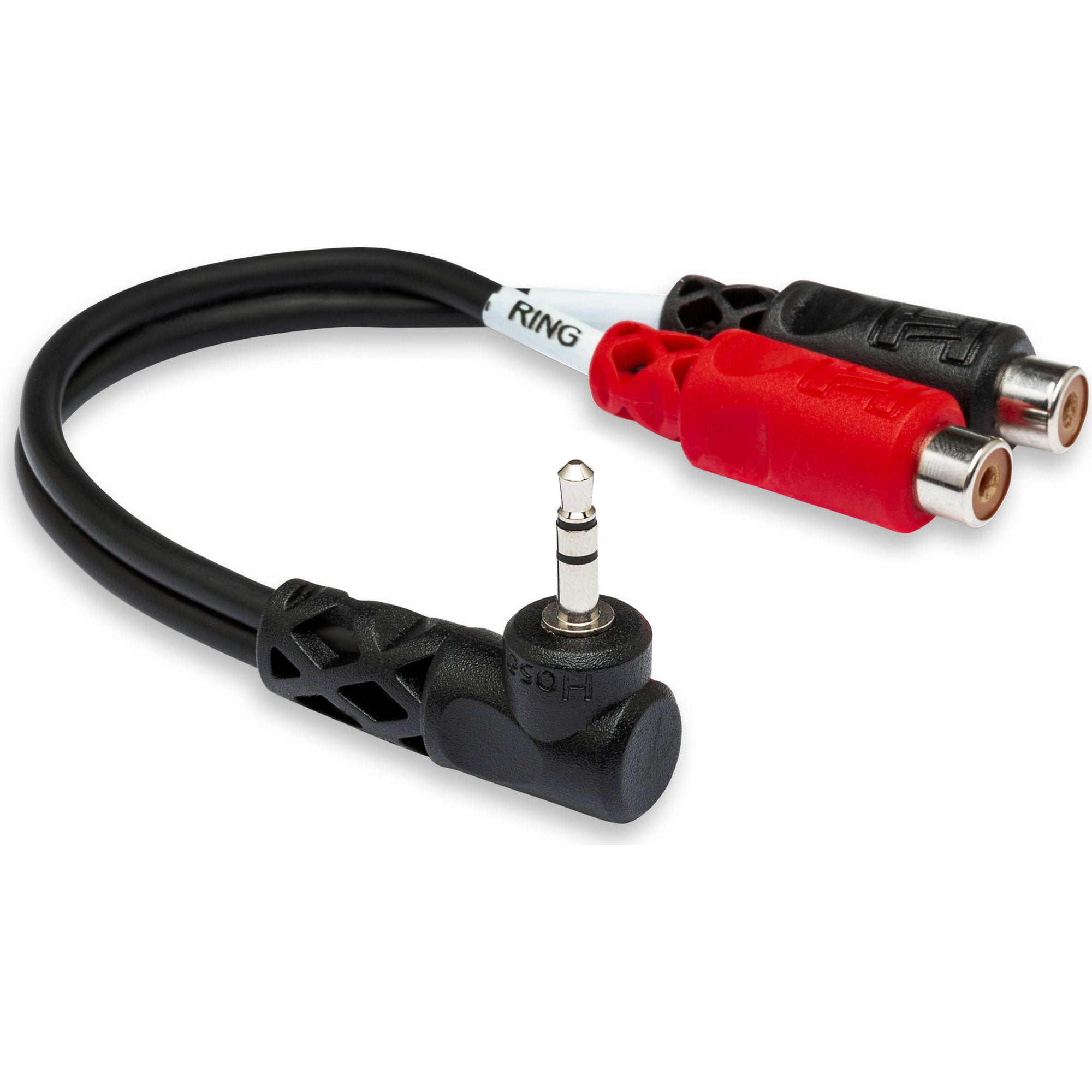 Hosa YRA-167 Right-Angle 3.5mm TRS Male to Duale RCA Female Stereo Breakout Cable