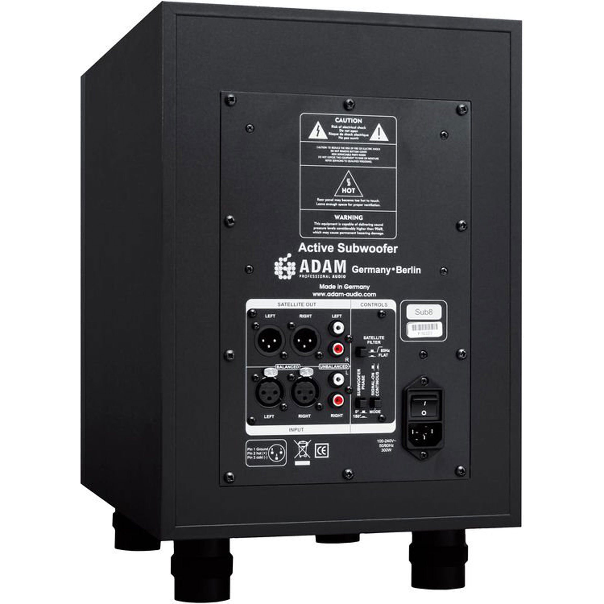 Adam Audio Sub8 8.5" 240 Watt Powered Subwoofer with Wireless Remote