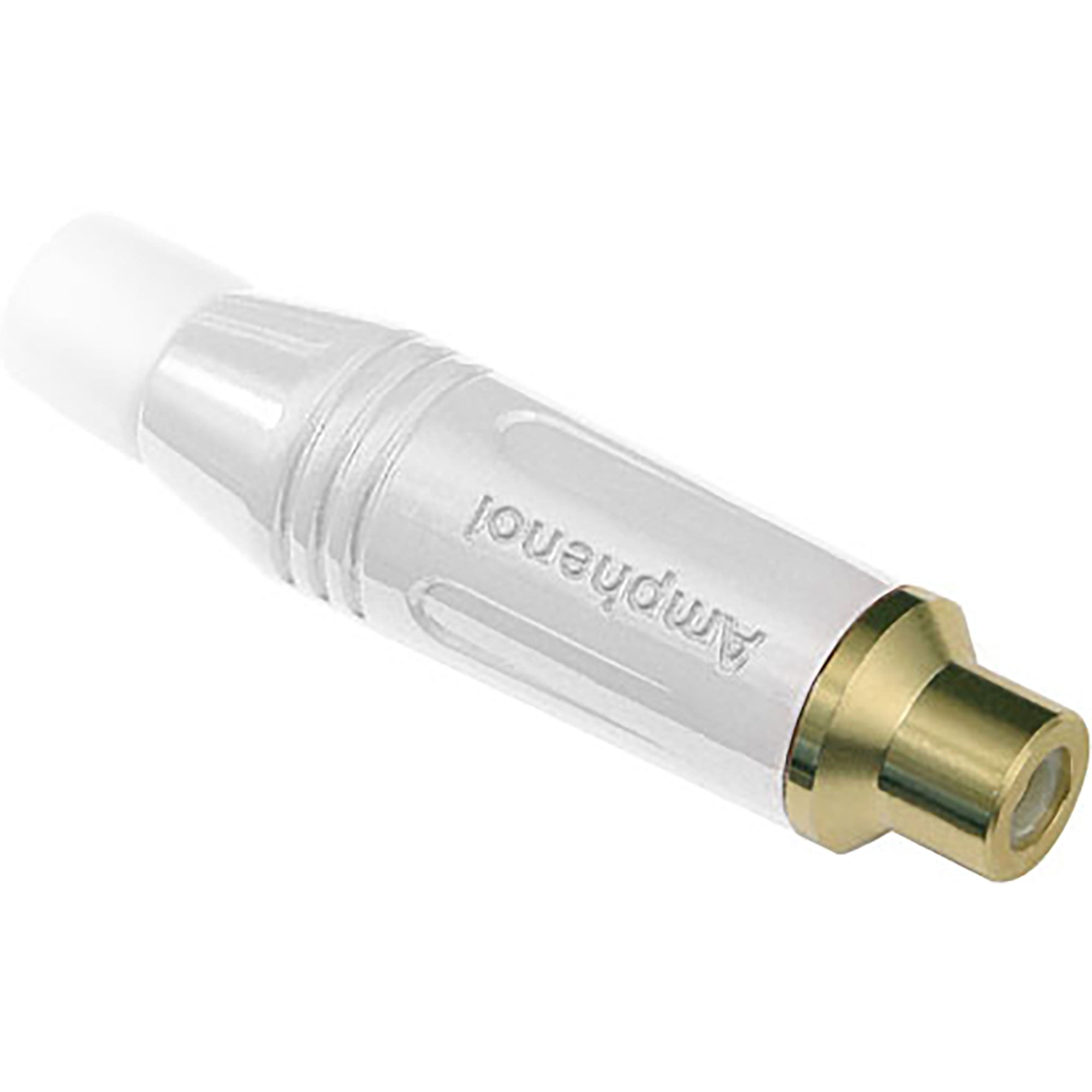 Amphenol ACJR-WHT Gold Plated Female RCA Phono Cable Mount Connector (White, 50 Pack)