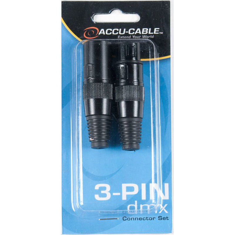 American DJ Accu-Cable ACXLR3PSET Male & Female 3-Pin XLR Connectors