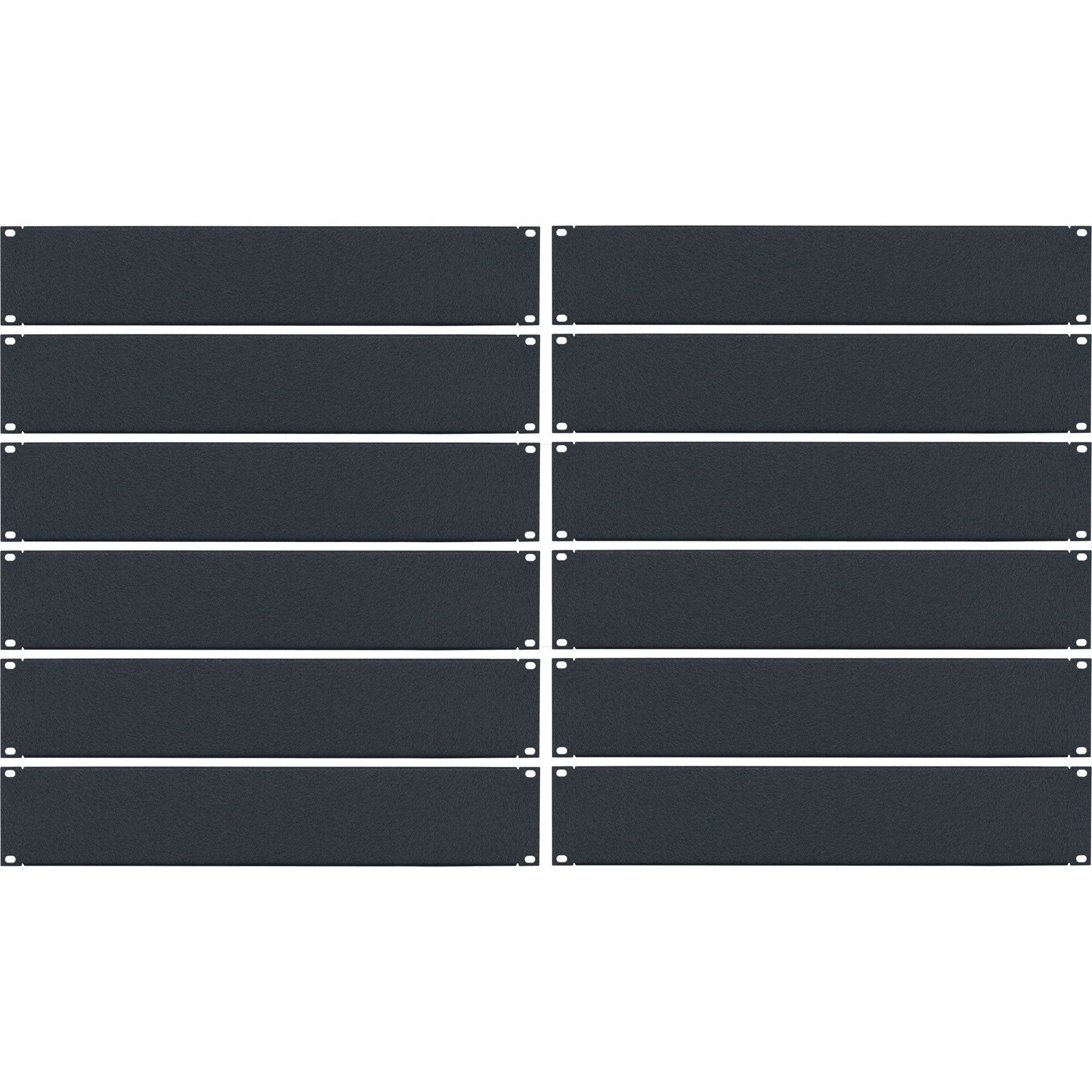 Lowell AP-2CC Blank Aluminum Flanged Panel (2U, 12 Pack)