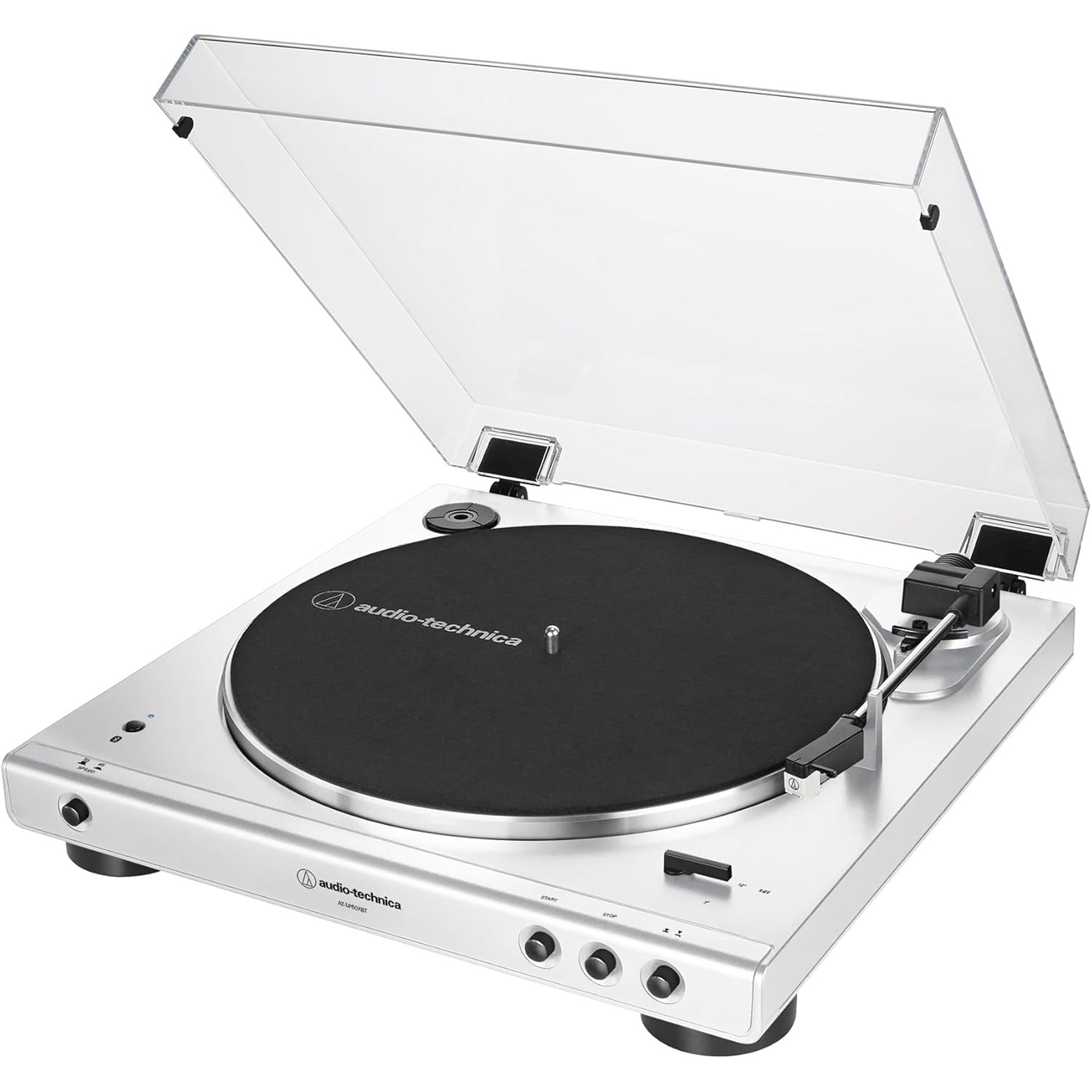 Audio-Technica AT-LP60XBT Fully Automatic Wireless Belt-Drive Turntable (White)