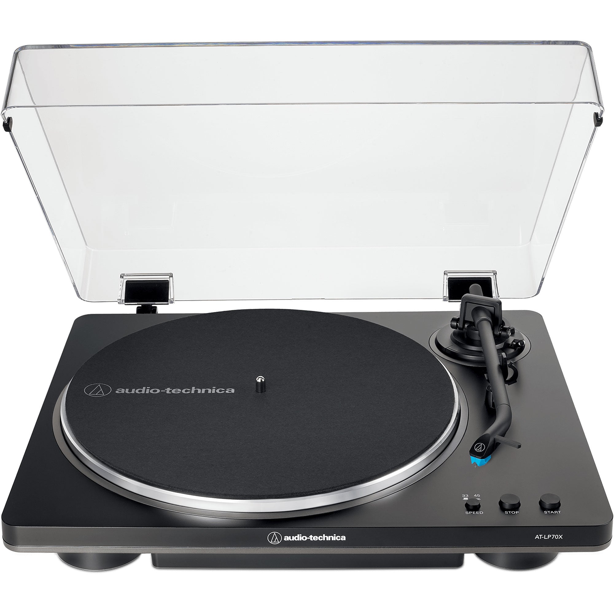 Audio-Technica AT-LP70X Fully Automatic Belt-Drive Turntable (Black/Gray)