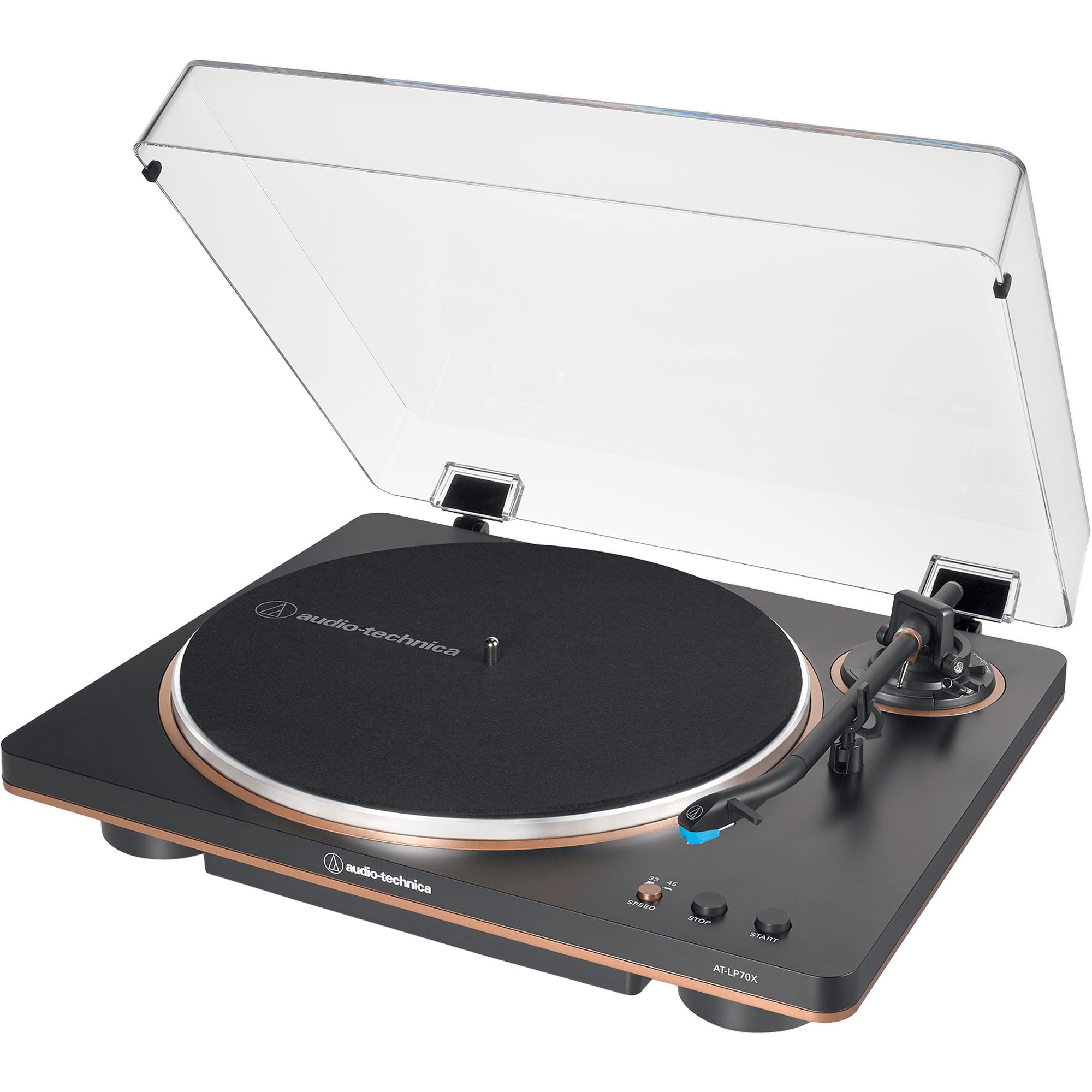 Audio-Technica AT-LP70X Fully Automatic Belt-Drive Turntable (Black/Bronze)