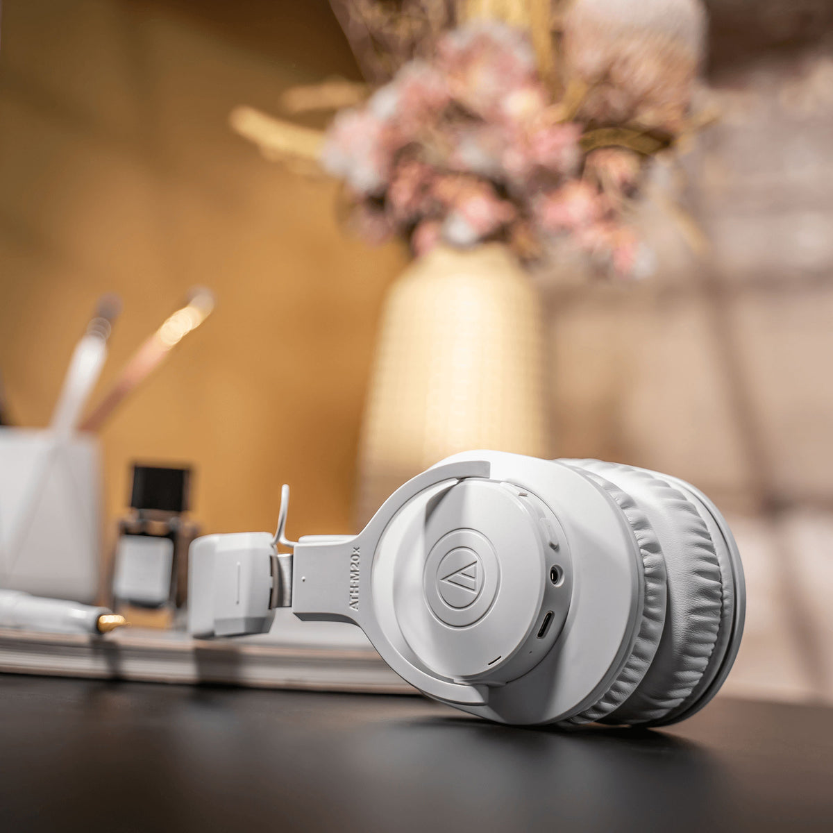 Audio-Technica ATH-M20xBT Wireless Over-Ear Headphones (White)