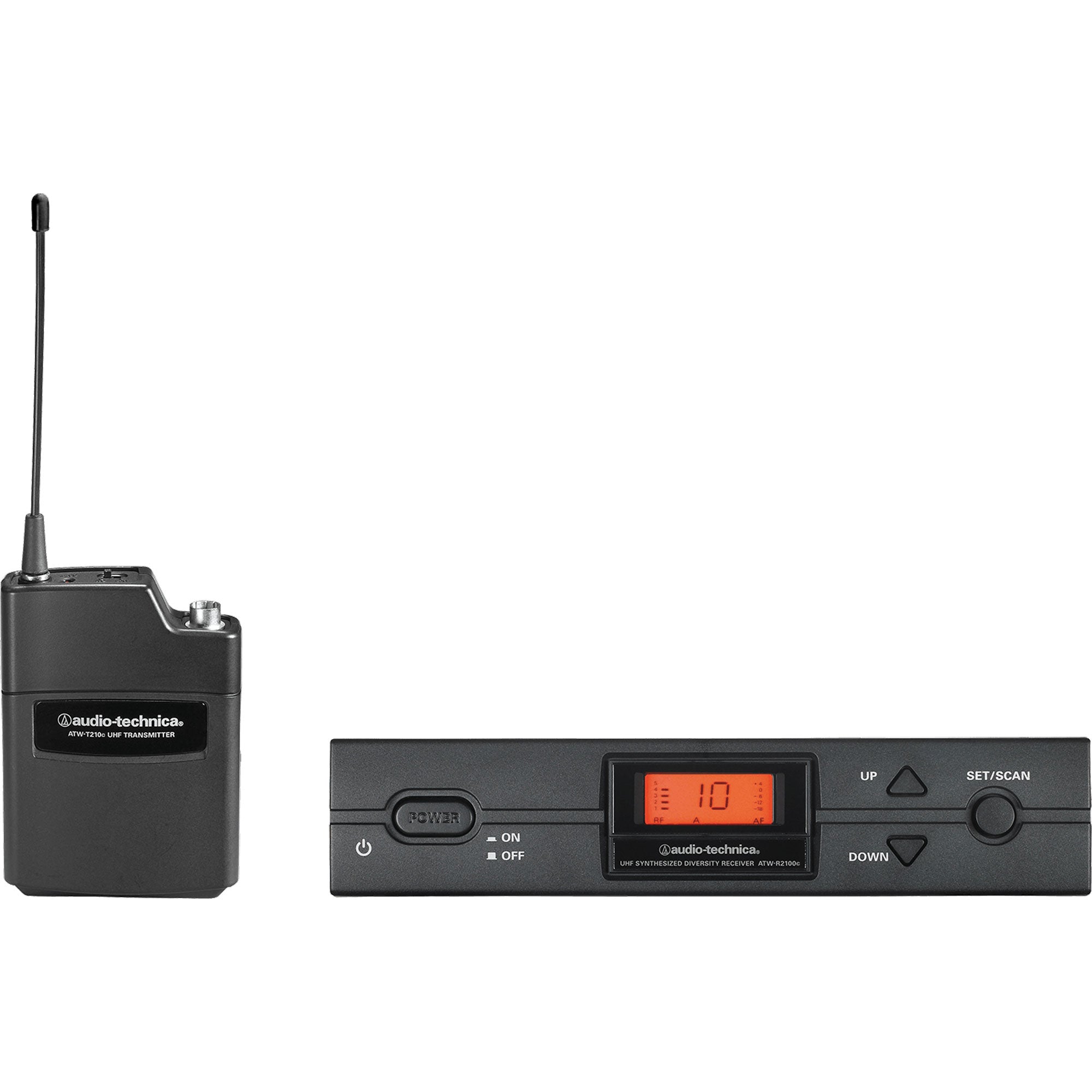 Audio-Technica ATW-2110cI Bodypack Wireless Microphone System with No Mic (487.125-506.500 MHz)