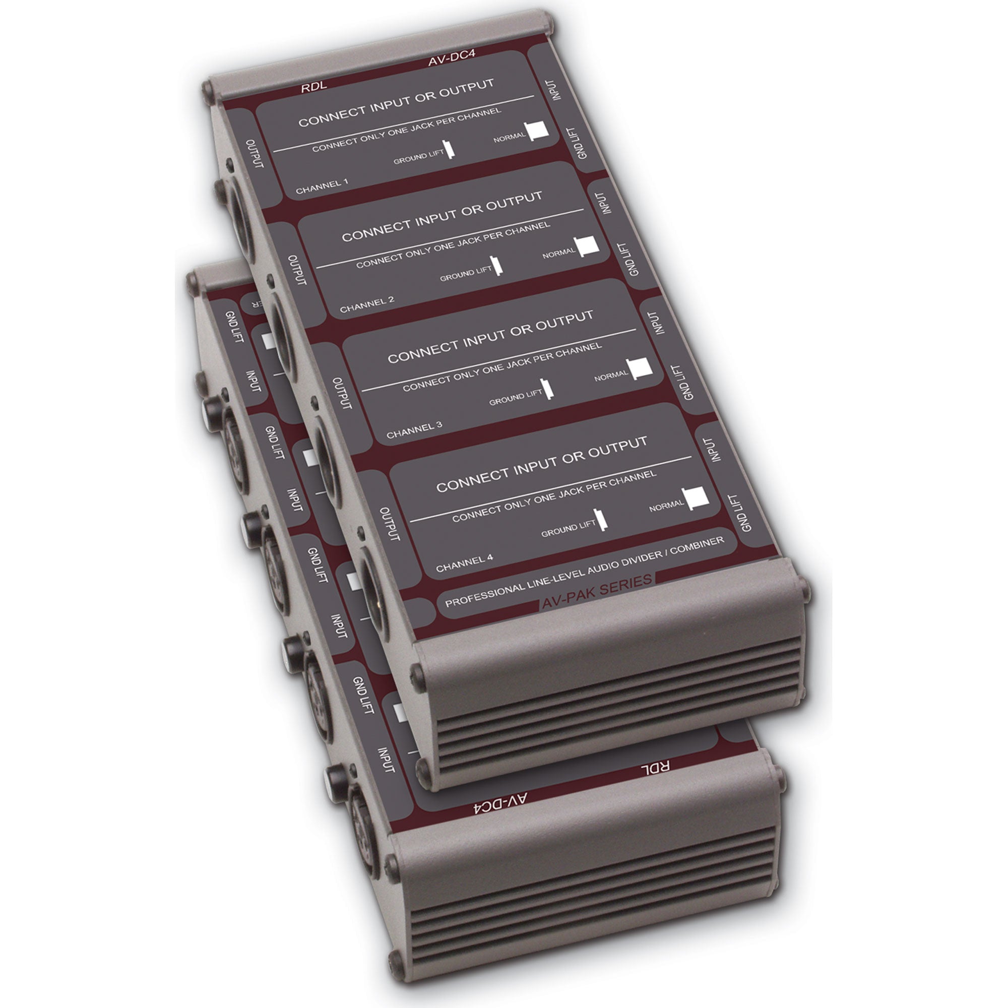 RDL AV-DC4 Line-Level Audio Divider/Combiner