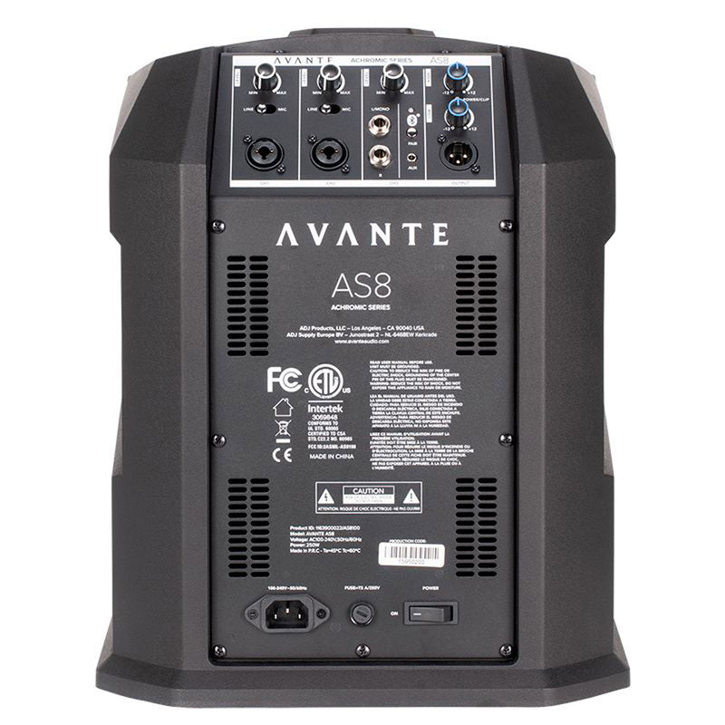 American DJ Avante Audio Achromic AS8 800W Column PA Speaker System with Mixer and Bluetooth