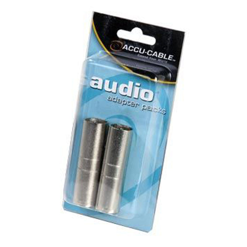 American DJ Accu-Cable AXLRC3PMM 3-Pin XLR Male to 3-Pin XLR Male Adapters (2 Pack)
