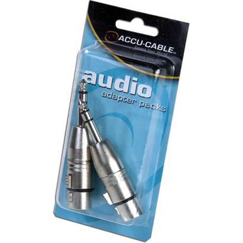American DJ Accu-Cable AXLRC3PMQF 3-Pin XLR Female to 1/4" TRS Male Adapters (2 Pack)