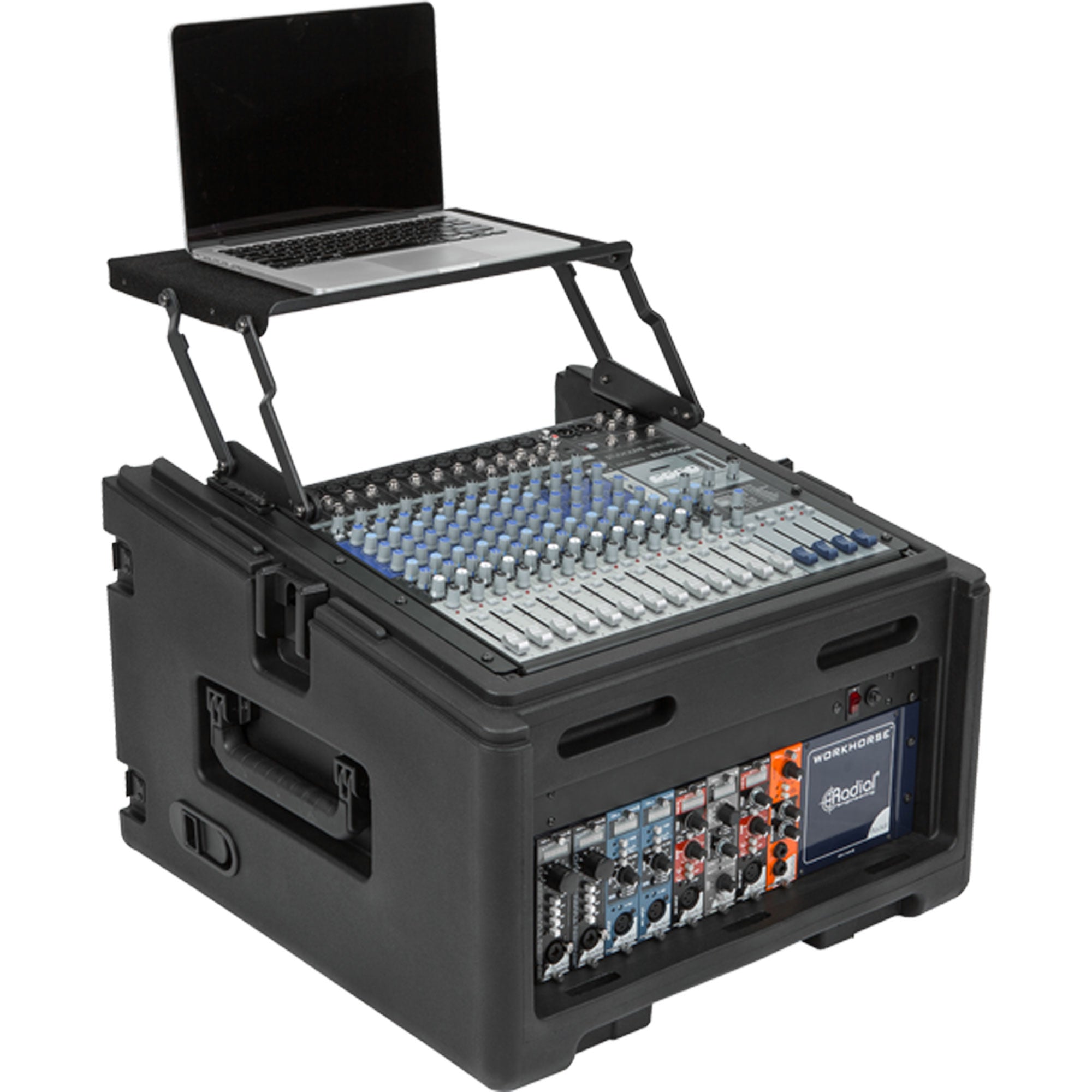 SKB 1SKB-R104W 10x4 Compact Rolling Rack Case (10U x 4U)