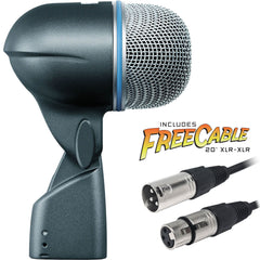 Shure Beta 52A Supercardioid Dynamic Microphone for Bass Instruments with FREE 20' XLR Cable Image 1
