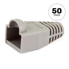 Performance Audio RJ45 CAT5, CAT5e Ethernet Network Strain Relief Boot (6.5mm, Grey, 50 Pack) Image 1