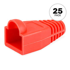 Performance Audio RJ45 CAT5, CAT5e Ethernet Network Strain Relief Boot (6.5mm, Red, 25 Pack) Image 1