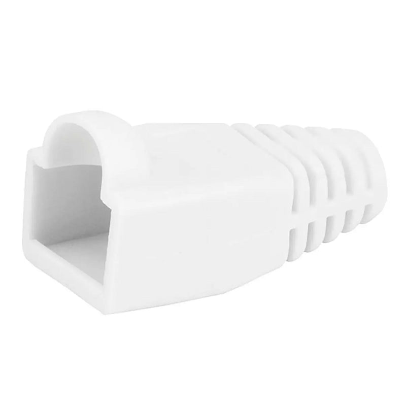 Performance Audio RJ45 CAT5, CAT5e Ethernet Network Strain Relief Boot (6.5mm, White, 25 Pack)
