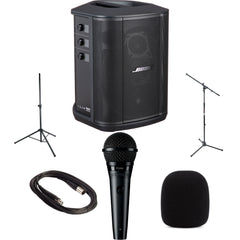 Bose S1 Pro+ PA Bundle with Speaker Stand, Microphone, Mic Stand, and Accessories Image 1