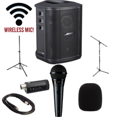 Bose S1 Pro+ Wireless PA Bundle with Speaker Stand, Wireless Microphone, Mic Stand, and Accessories Image 1