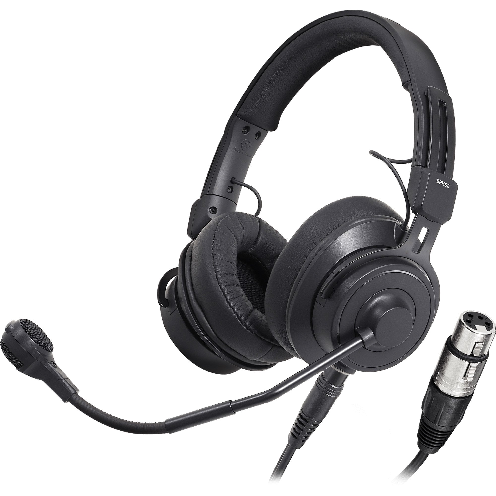 Audio-Technica BPHS2a-XF4 Broadcast Stereo Headset with Dynamic Mic and 4-Pin XLRF Cable