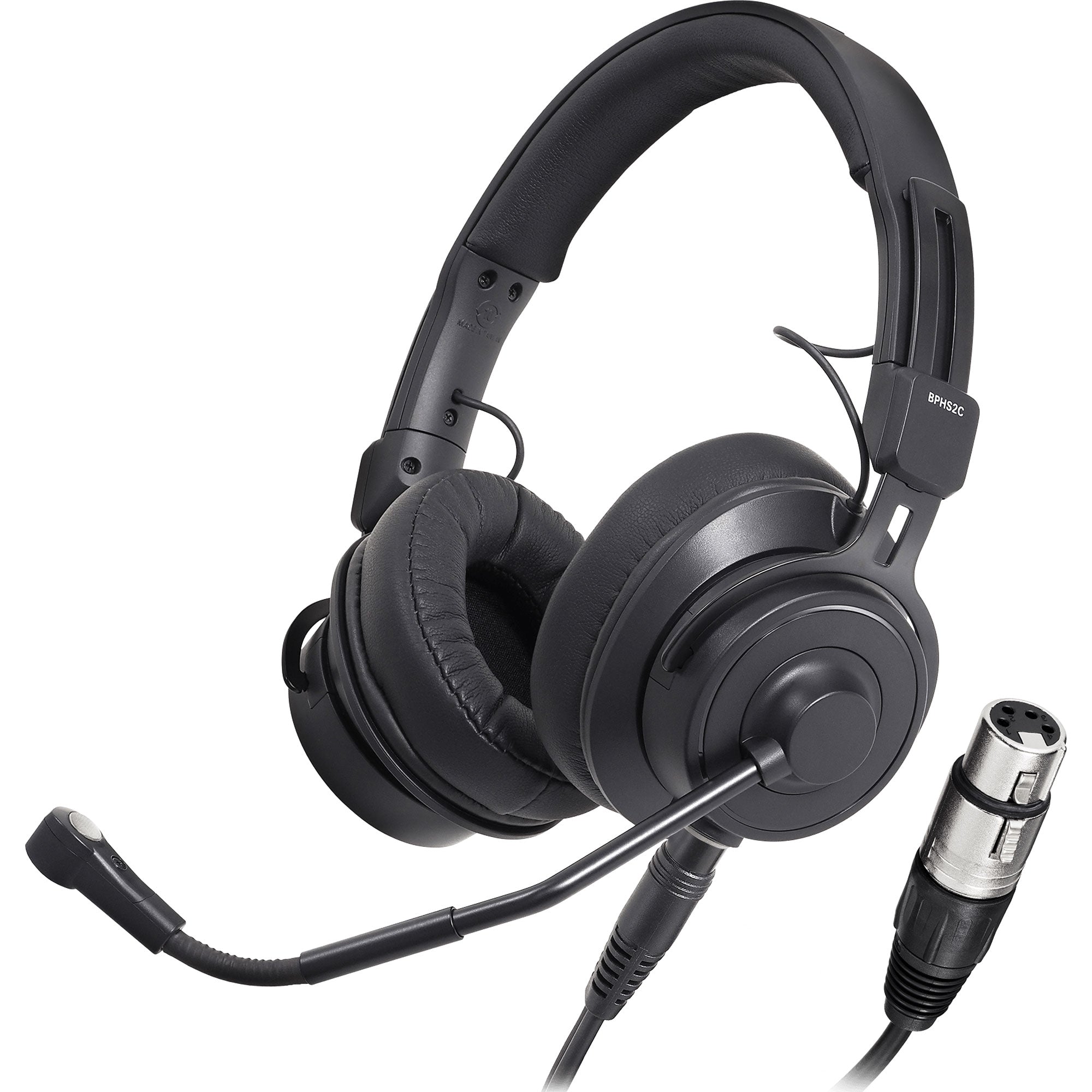 Audio-Technica BPHS2Ca-XF4 Broadcast Stereo Headset with Condenser Mic and 4-Pin XLRF Cable