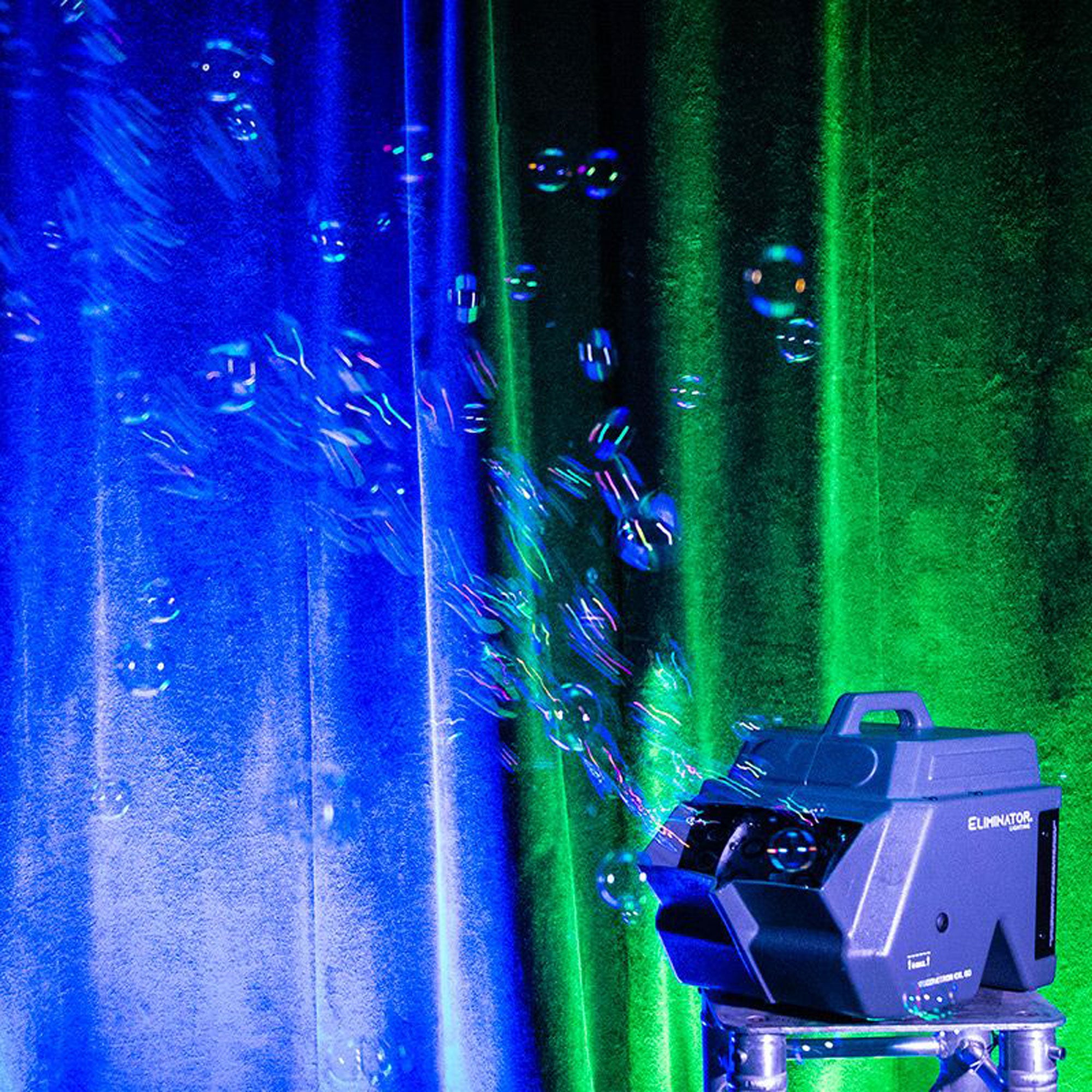 Eliminator Lighting Bubbletron EXL GO Portable Battery Powered Bubble Machine with Wireless Remote