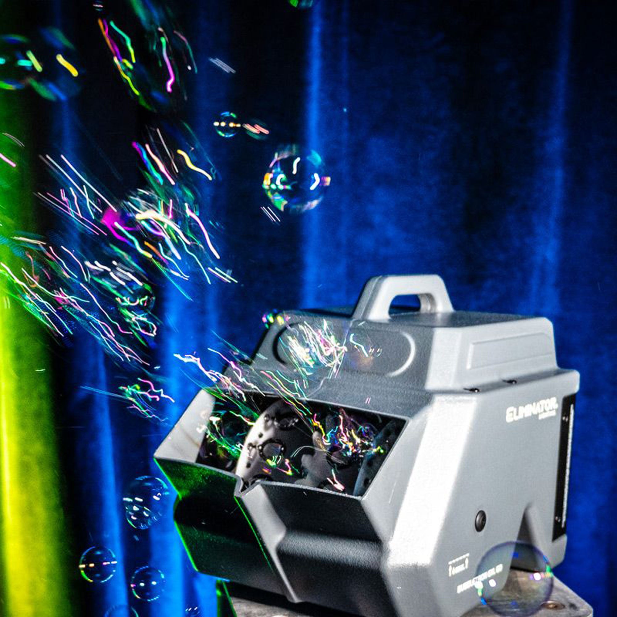 Eliminator Lighting Bubbletron EXL GO Portable Battery Powered Bubble Machine with Wireless Remote