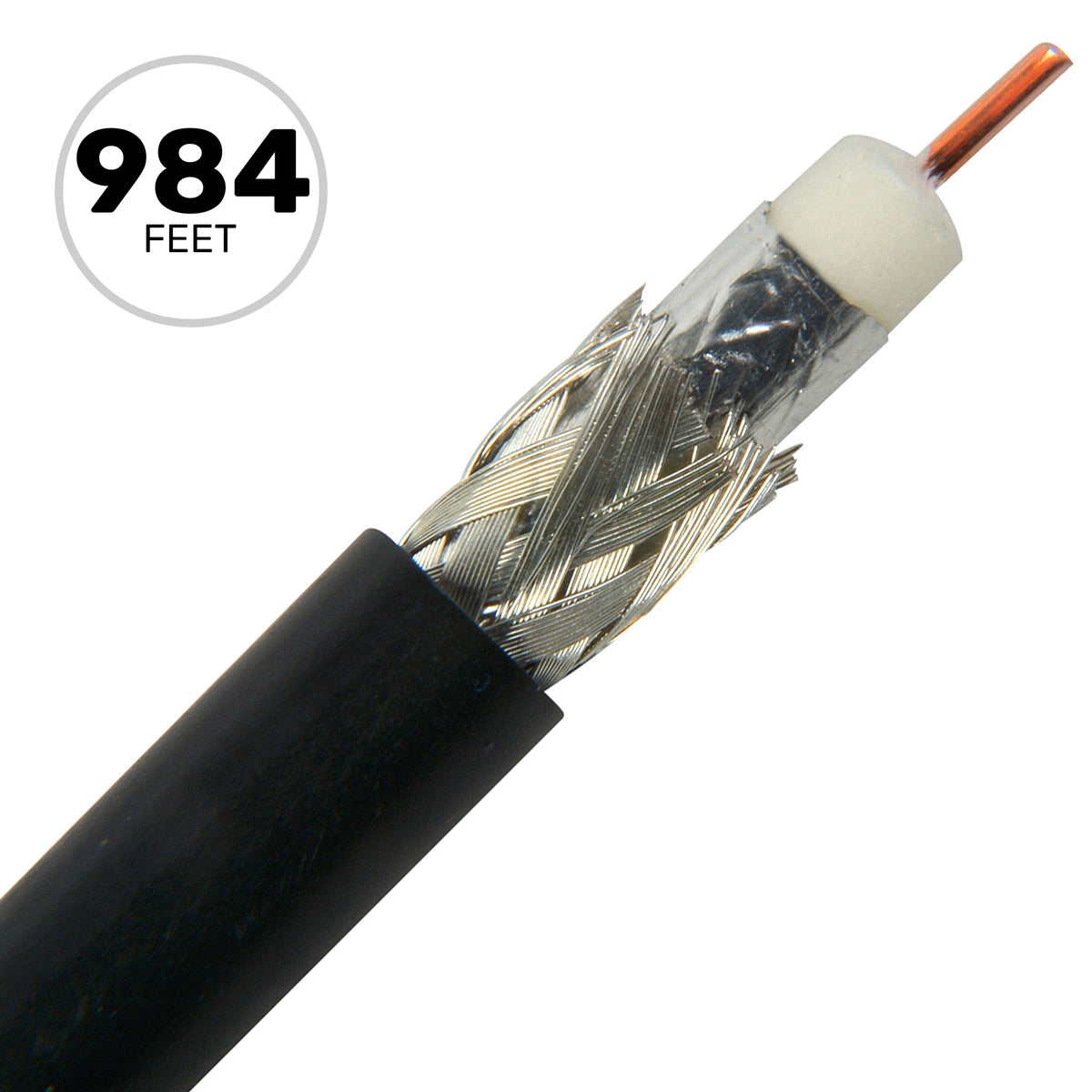 Canare L-4.5CHD 75 Ohm Super Low Loss 3G-SDI / HD-SDI Digital Video Coax Cable (Black, 984'/300m)