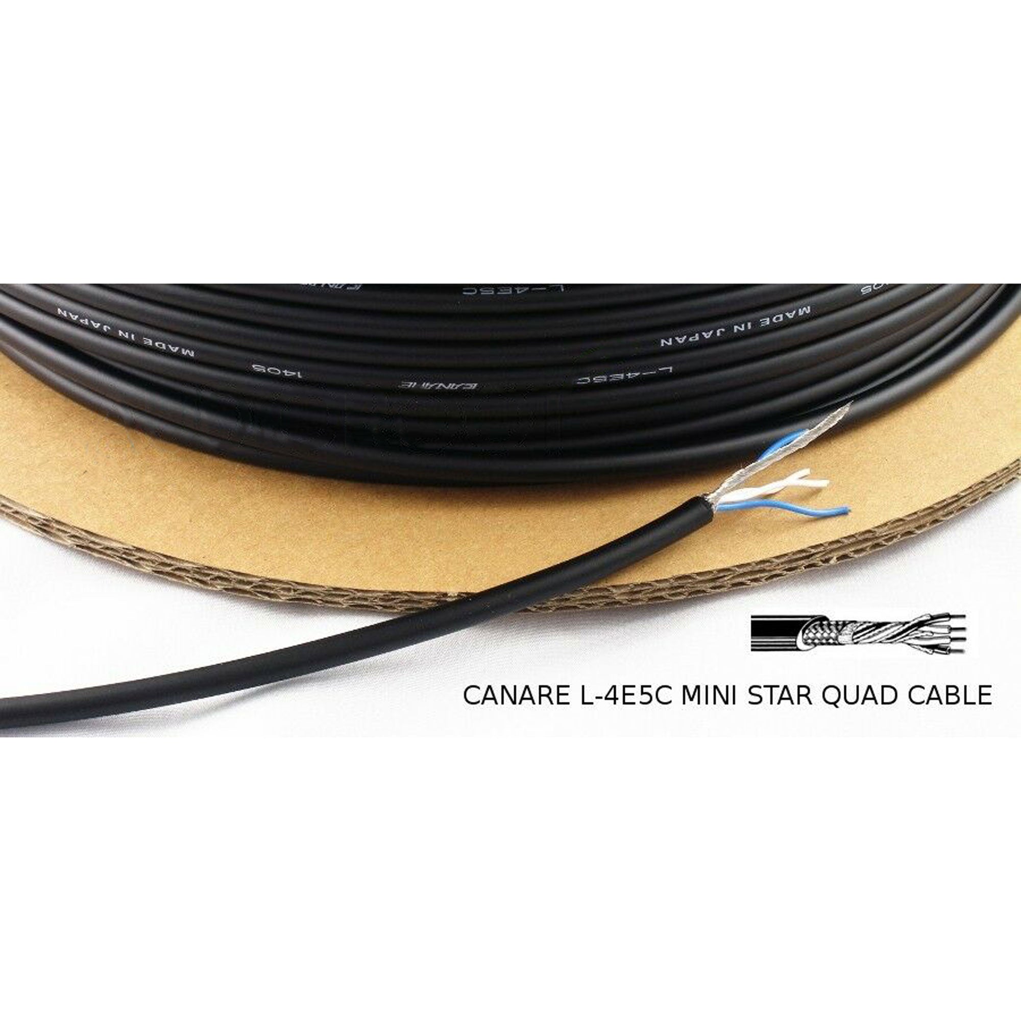 Canare L-4E5C Mini Star Quad Microphone Cable (Black, 656'/200m)